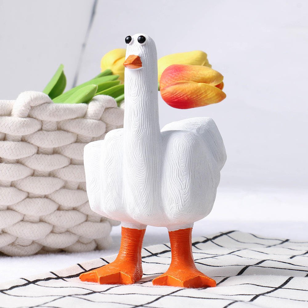 Duck Decorative Items. Entertaining Aspect Duck Statue Garden Resin Handicrafts Painted Fashion Display Pieces