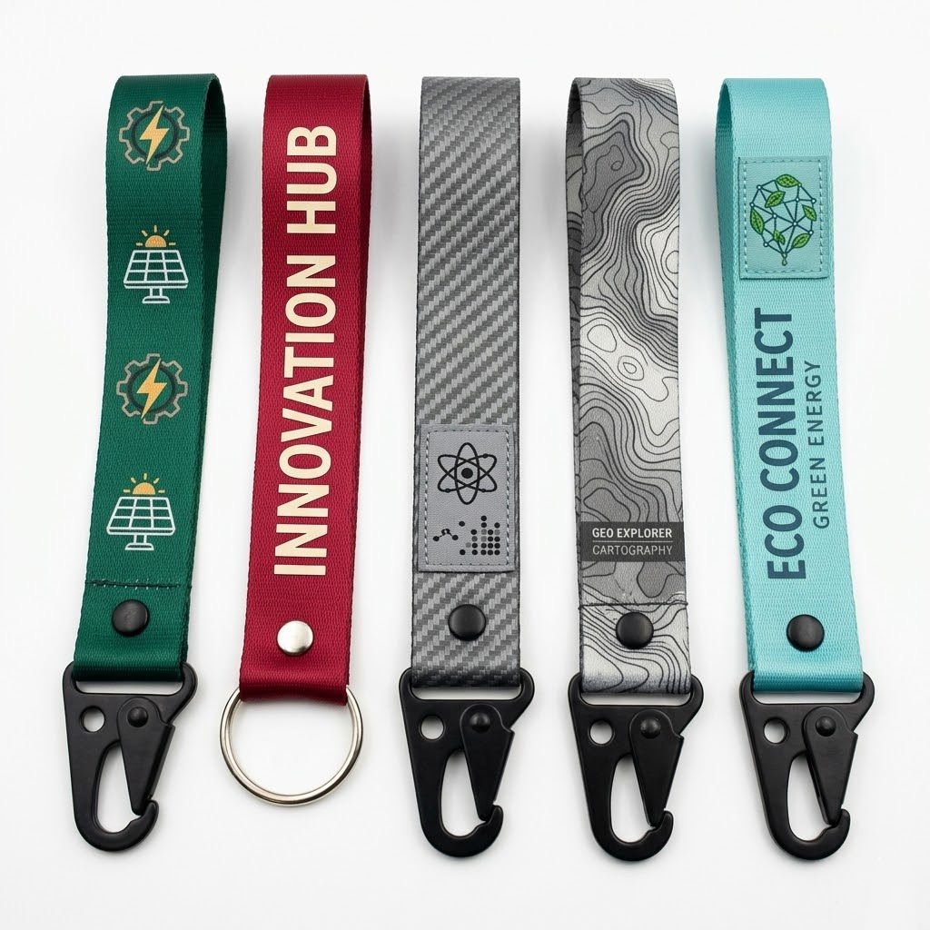Custom Keychain Lanyard with Logo Polyester Mobile Phone Lanyard Strap Manufacturer