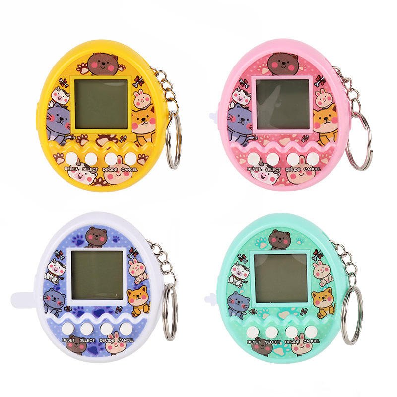 New Arrival Wholesale 3d Cartoon PP Plastic Kids Cartoon Designer Car Key Chain Ring Toy Keyring Retro Game Keychain