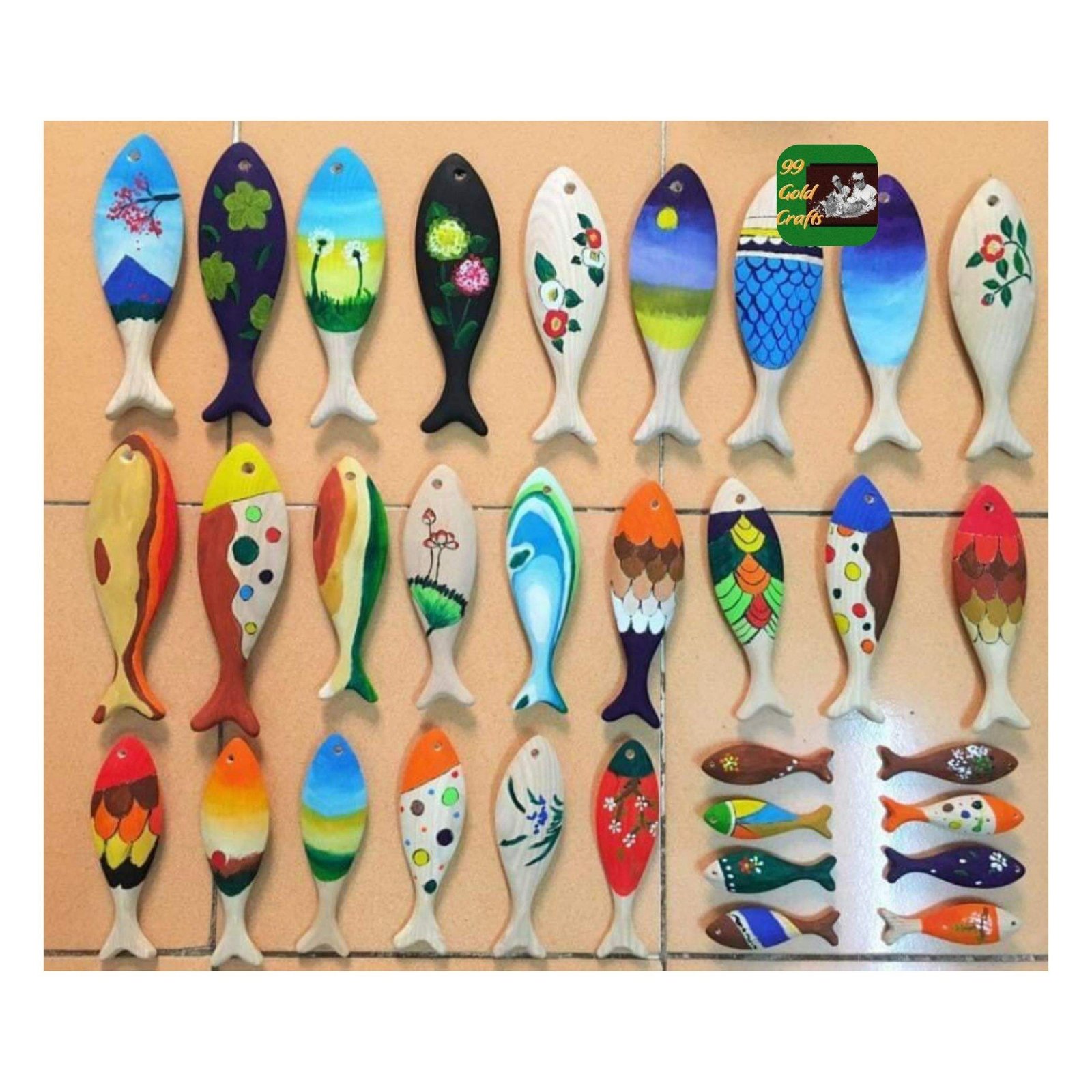 Unique Wooden Fish Sculpture Handmade for Feng Shui Coastal Home Decor Office Desk Tabletop Shelf Decoration