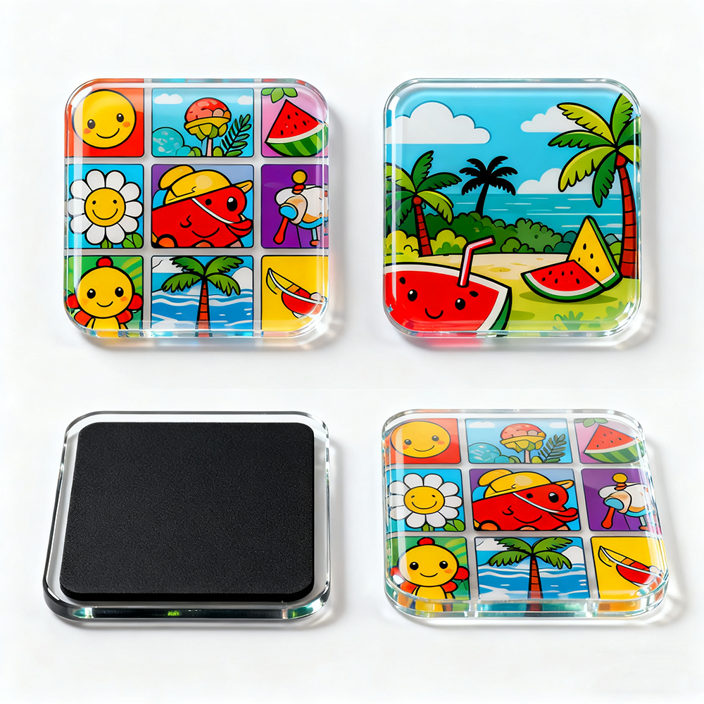 Hot Selling High Quality Acrylic Refrigerator Magnets Stickers for Home Office Decoration