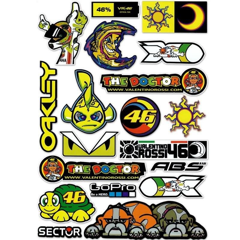 Waterproof Kids Motorcycle Graffiti Stickers Classic Cool Helmet Decals PVC Reusable Tank Side Stripes Fun Car Toy Decor Digital