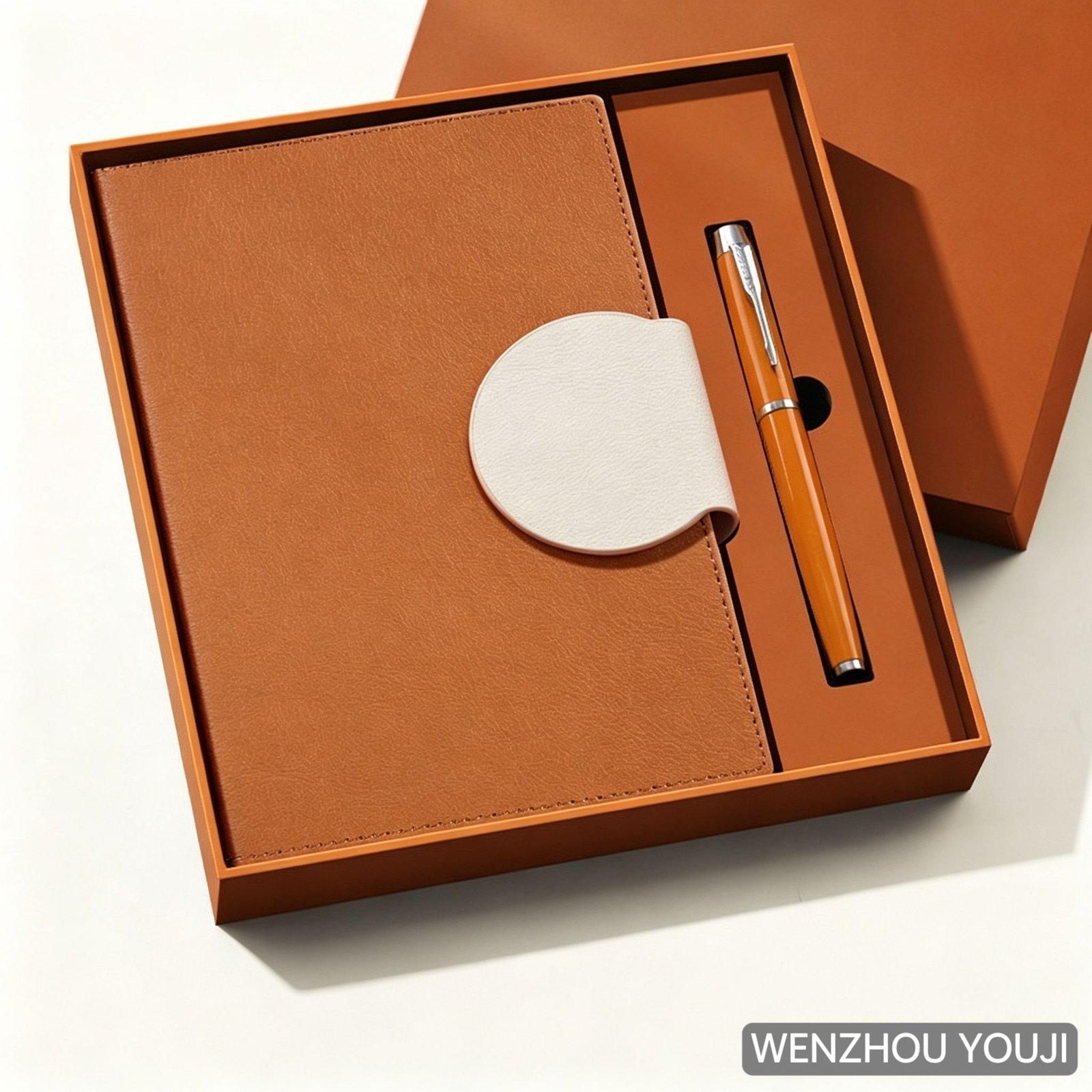 Luxury A5 Notebook and Pen Gift Set Custom Logo for Corporate Holiday Events Employee Appreciation and Client Gifts