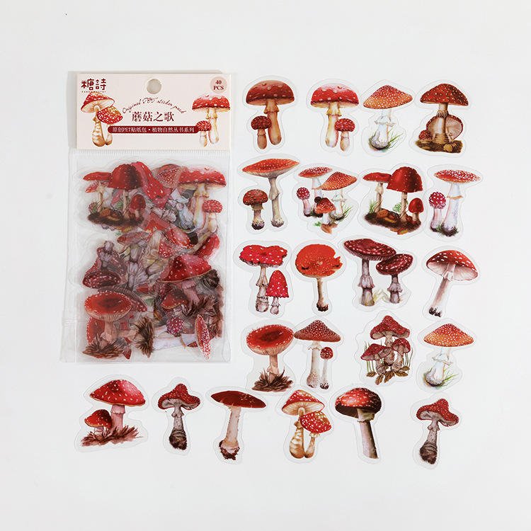 Nature Landscape Stickers Set for Scrapbooking Junk Journal Transparent Luggage Scrapbook Supplies Journaling Flower Sticker