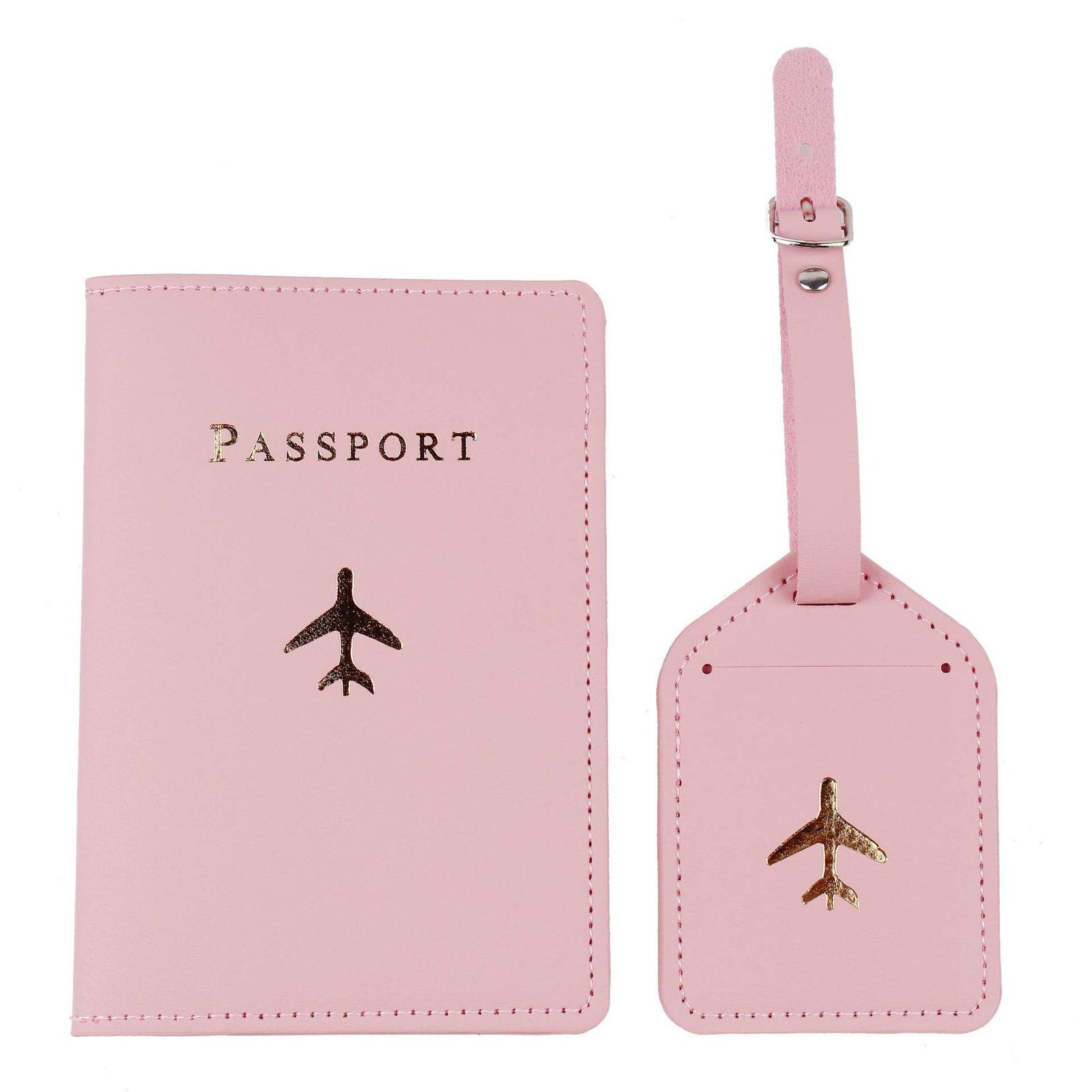 BSBH Customize Travel Luggage Tag Passport Holder Set for Travel Wallet Bag Suitcase ID Name Tag Holiday Gift