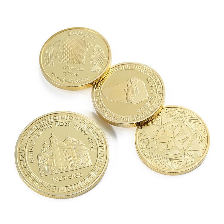 Custom Gold Alloy Metal Mirror Surface logo Characters 3D Souvenir Gift Coin Creative Cultural Collectible Artifacts