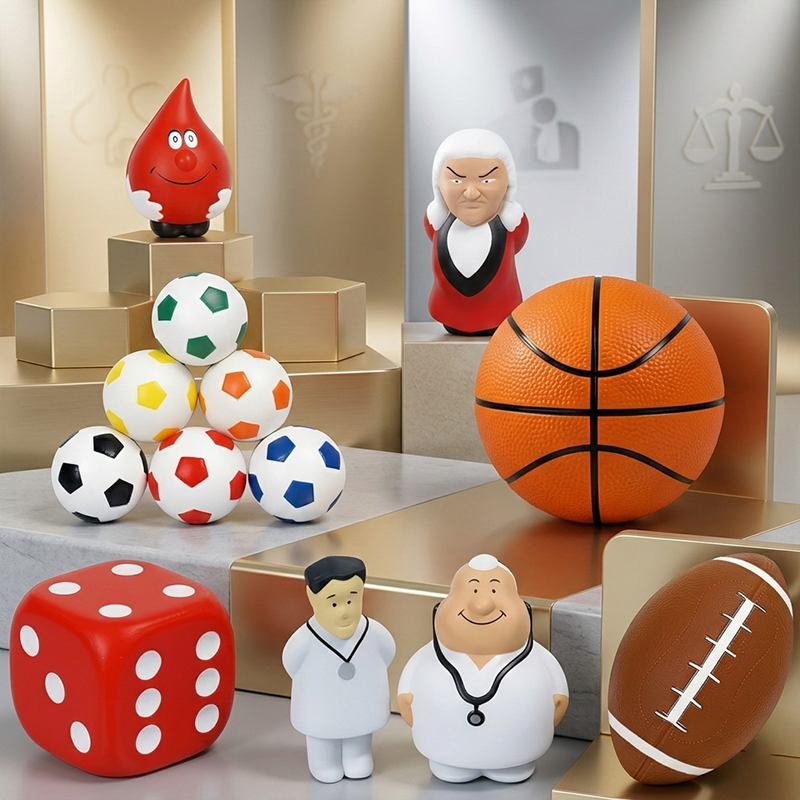 Promotional Custom Soft PU Foam Anti Stress Squeeze Ball Novelty Fidget Stress Relief Toy
