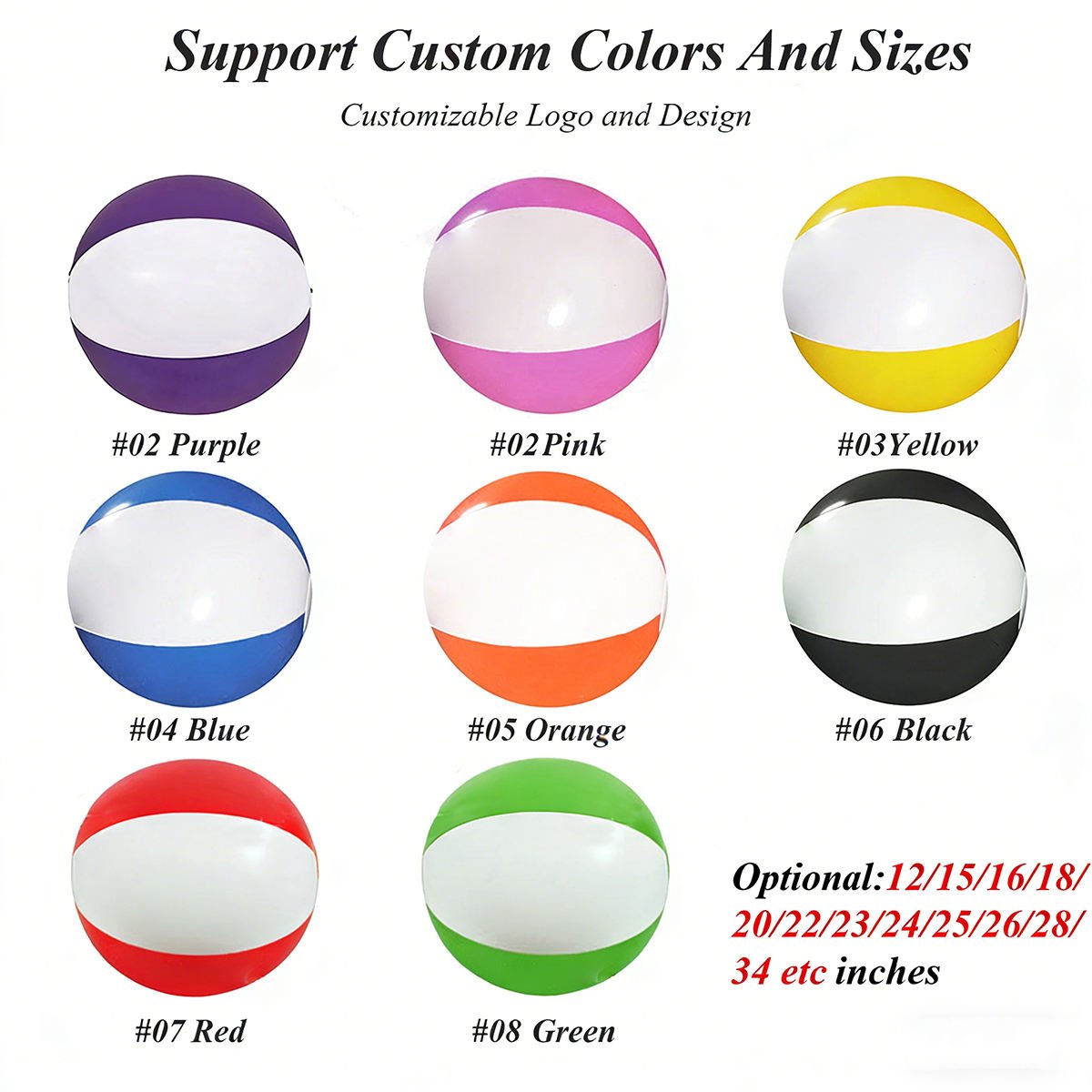 Promotional Custom Logo Children's Summer Outdoor Beach Wholesale Sport PVC Inflatable Beach Toy Ball
