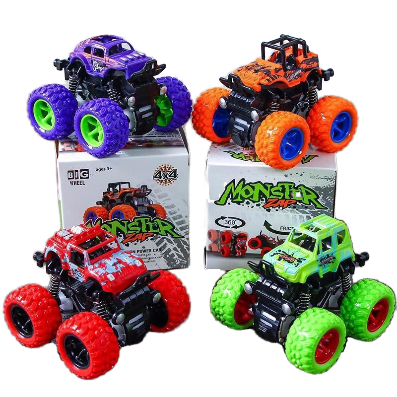 Promotional Gifts of Wholesale Boys' Four-Wheel Drive Stunt Off-Road Eco-friendly Plastic Inertia Stall Toy Car