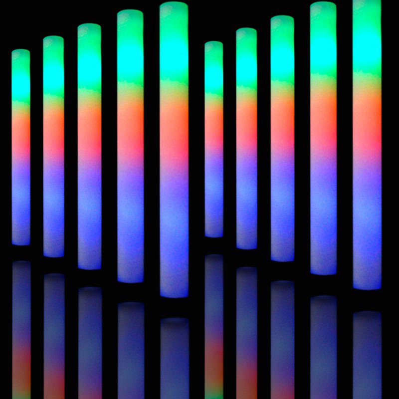 Cheer Tube Rgb Light Party Night Club Concert Event Decoration Toy Glow Sticks Bulk Colorful Led Foam Stick