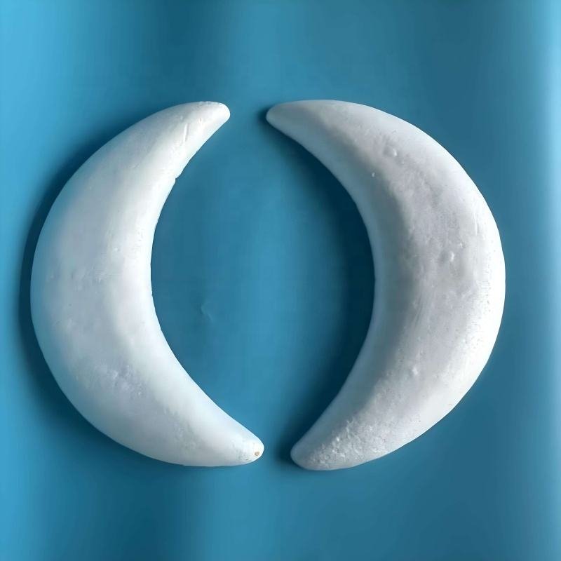 Hanging Polystyrene Moon DIY Decoration for Kids School Activities Festive Occasions Polyfoam Crafts Supply
