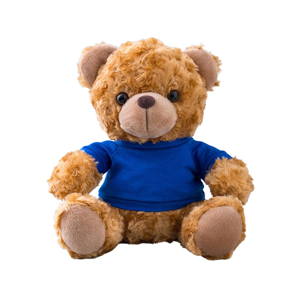 Custom Logo Promotional Stuffed Animal Toys Corporate Gift Advertising Giveaway PP Cotton Plush Teddy Bear in T-shirt