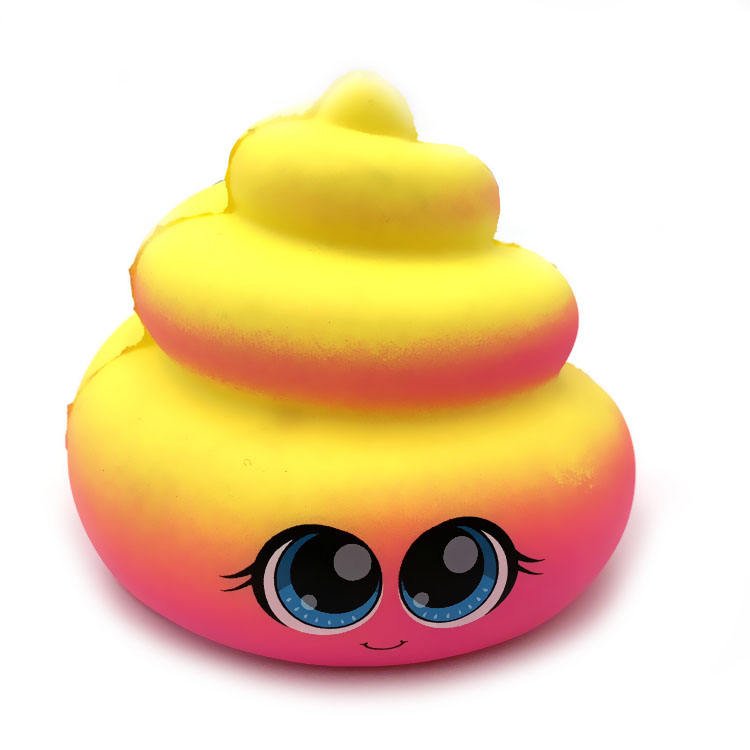 Custom Squishy Cute Poo Soft Toy with Crown Promotional Squeeze Toy