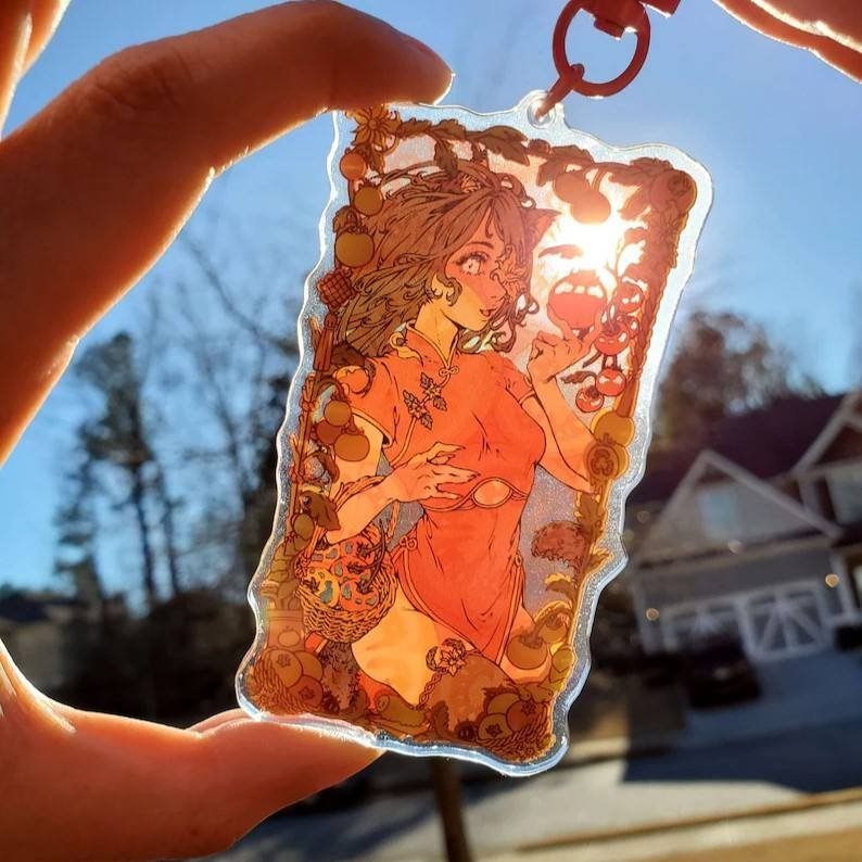 Acrylic Dog Tag Shaker Charm Llaveros Price Custom Plastic Resin Accessories Designer Charms Acrylic Keychain