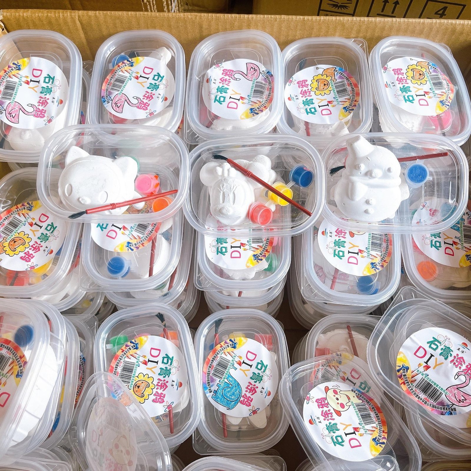 Promotional Toys Kids Arts and Crafts Painting Kit DIY Doll Toys Educational GiftCeramics Plaster Painting Set Kids Toys