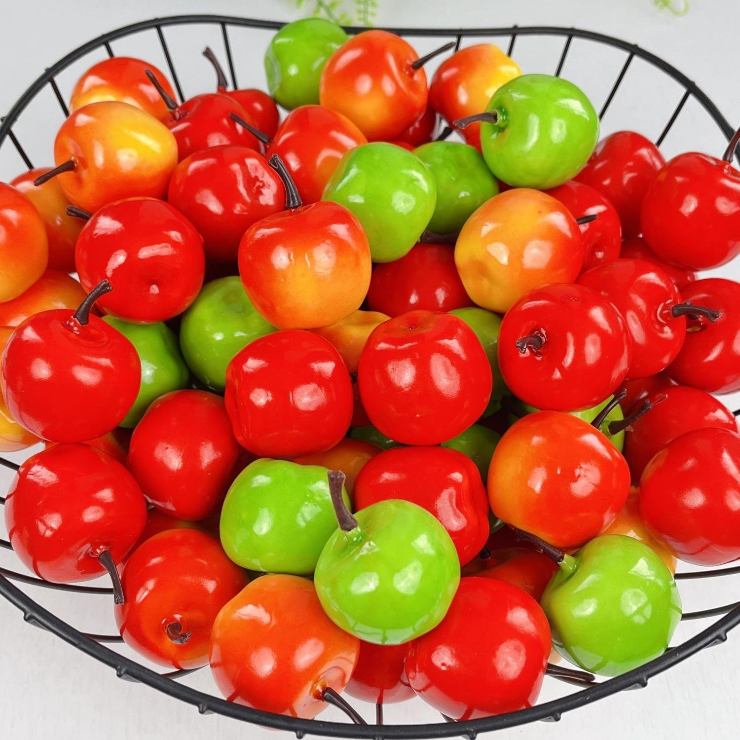 Red 35 mm Artificial Mini Apples Lifelike Polyfoam Crafts Christmas Ornaments Decorative Models for Holiday Decorations