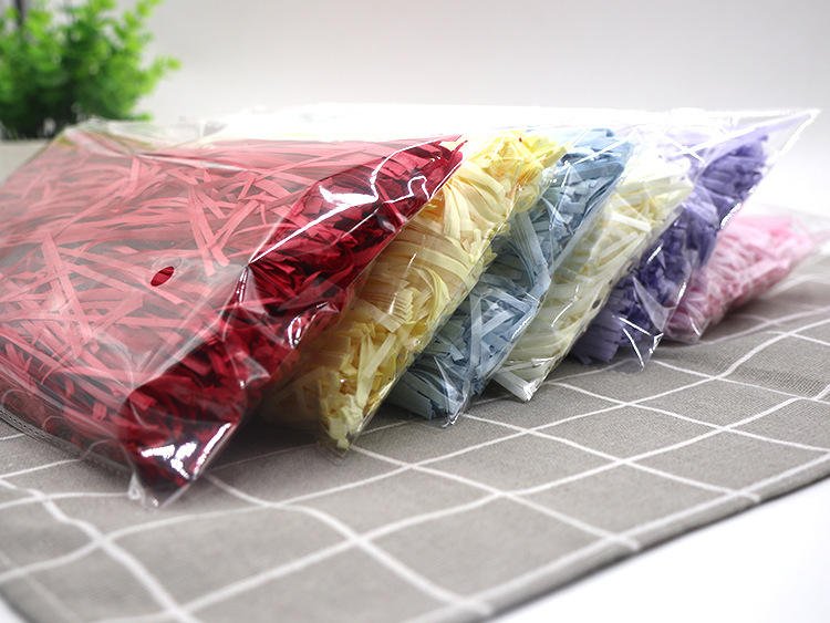 Recycled Bulk Baled Zigzag Decorative Gift Box Kraft Crinkle Tissue Craft Paper Waterproof 100g/pcs Shredded Paper for Packaging