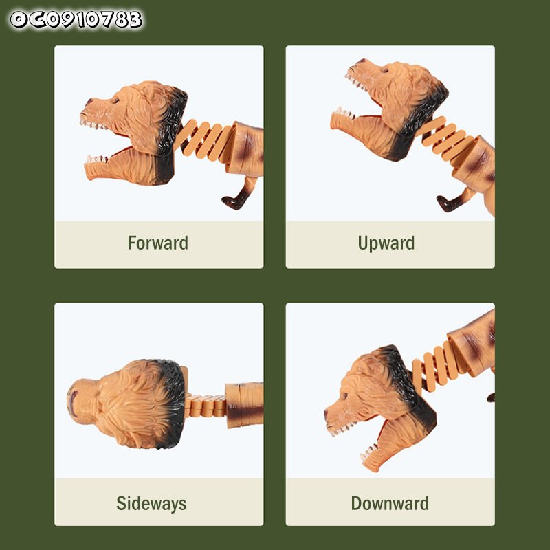 Lion Design Promotion Toy Custom Your logo Funny Catapult Telescopic Wild Animal Shooting Gun for Kids Boys Shooting