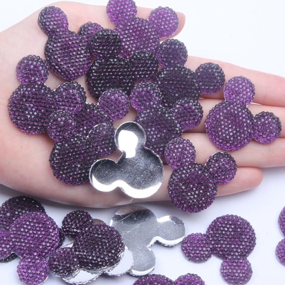 30*35mm Rhinestone Full Diamond Handmade Craft Accessories Cabochon Charms bear Charms Crystal Decoration Handmade Craft