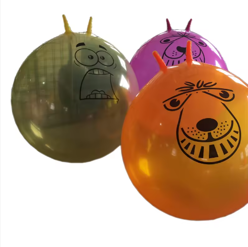Special Transparent PVC Inflatable Hopper Ball 50-80cm Funny Expression Promotional Skip Ball Jump Toy