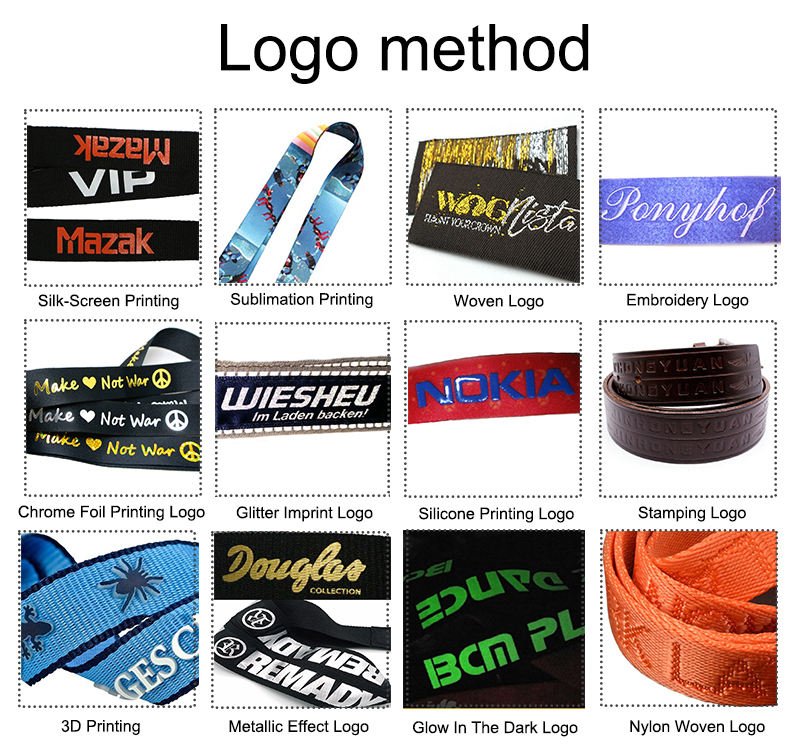 Custom Eco-Friendly Polyester Neck Lanyard with Logo Metal Hook | Factory Direct for Trade Shows & Corporate Promotions