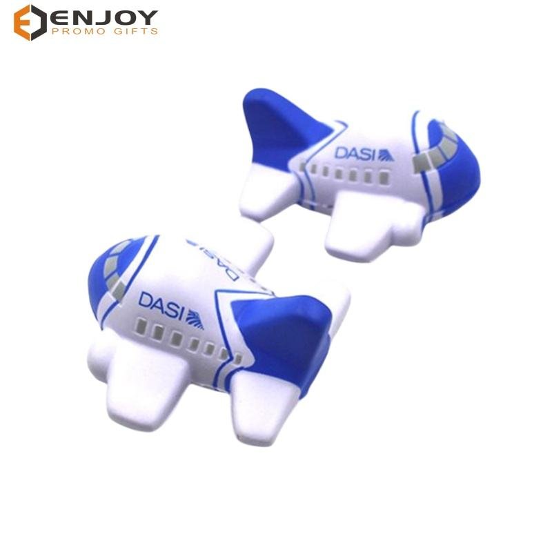 Promotional Gifts Airplane Shape PU Foam Advertising Promotional Activities Custom Logo Stress Ball Squeeze Ball Toys