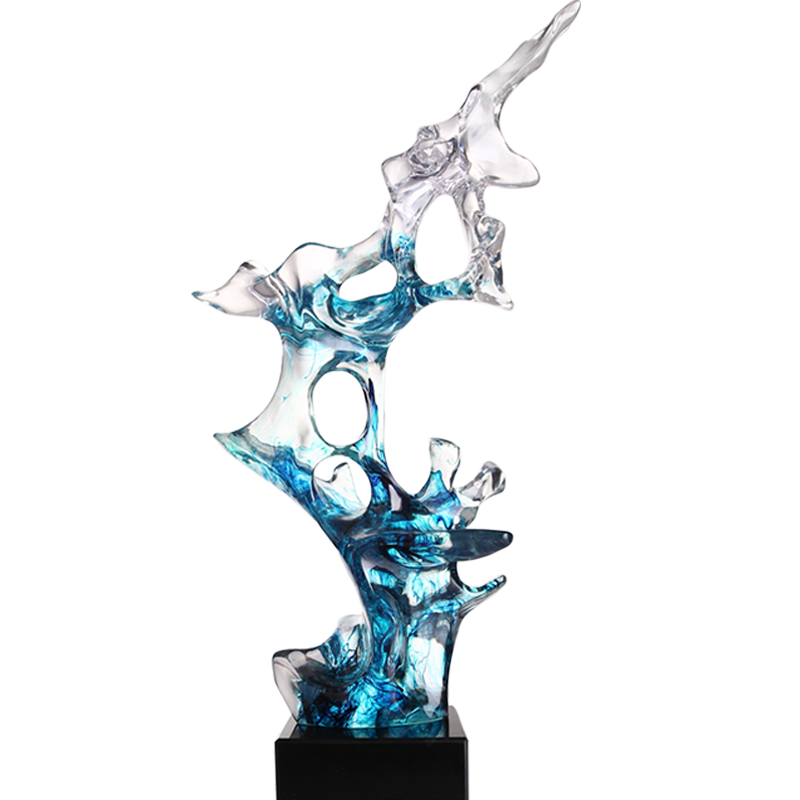 Decoration Use Arts and Crafts Polyresin Abstract Gradient Sculpture