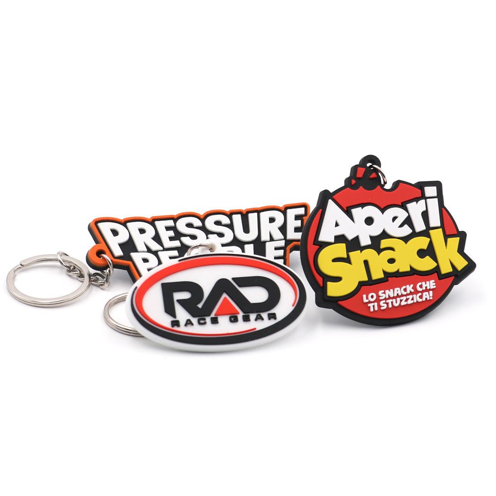 Custom Soft PVC Keychain Key Chain / Soft Rubber Keychains / Silicone Keyring 2D/3D Rubber Pvc Keychain With Your Logo Name