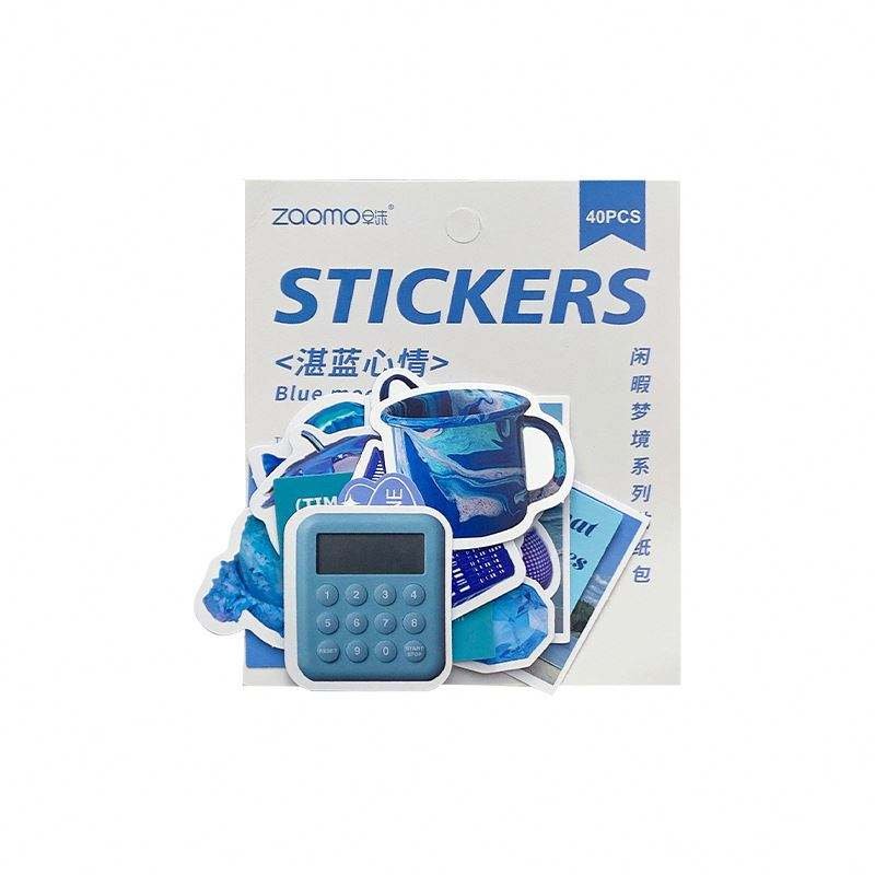 40 Sheets/bag of DIY Decorative Stickers for Students, UV Printed Cute Stickers for Home Decoration Material Stickers