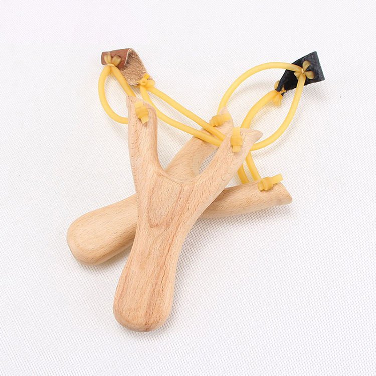Promotional Kids Toys Handmade Traditional Beechwood Slingshot for Shop Gifts