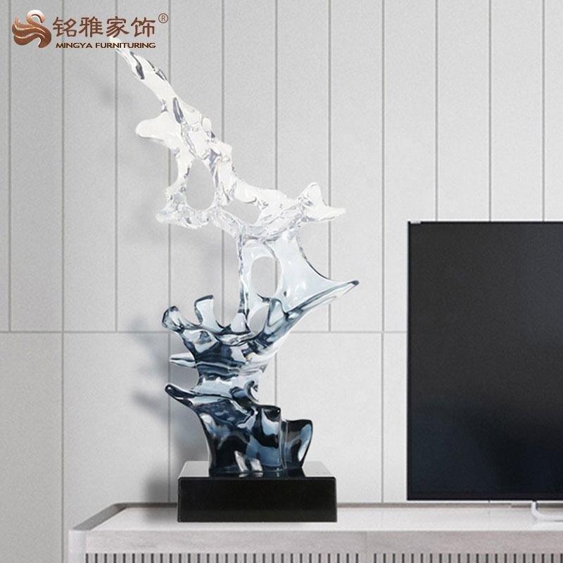 Decoration Use Arts and Crafts Polyresin Abstract Gradient Sculpture