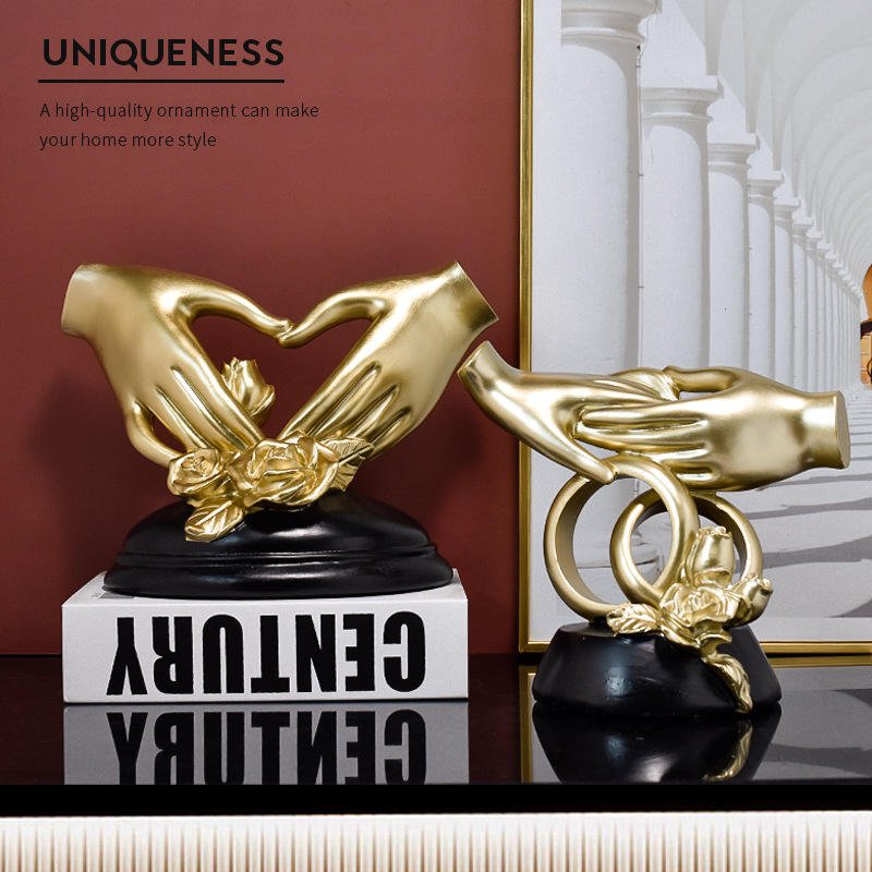 Creative love Gesture Home Decor Hold Your Hand Embrace Each Other Wedding Gifts Resin Crafts Statue for Valentine's Day