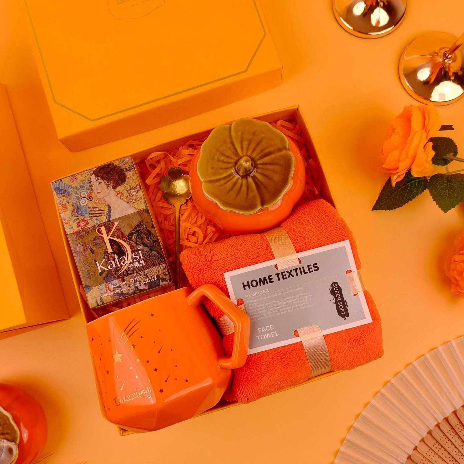 Customizable Halloween New Year Christmas Wedding Birthday Gift Sets for Women; Unique Return Mug Towel Souvenirs for Guests