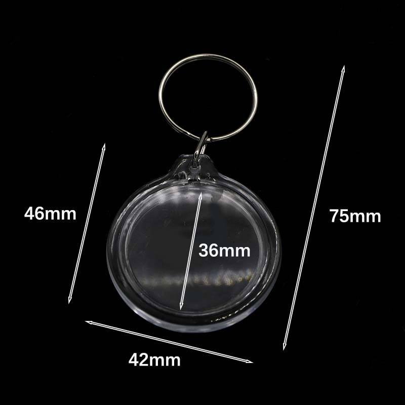 Custom Logo Gift Clear Plastic Rectangle Insert Picture Sublimation DIY Frame Photo Acrylic Keychain