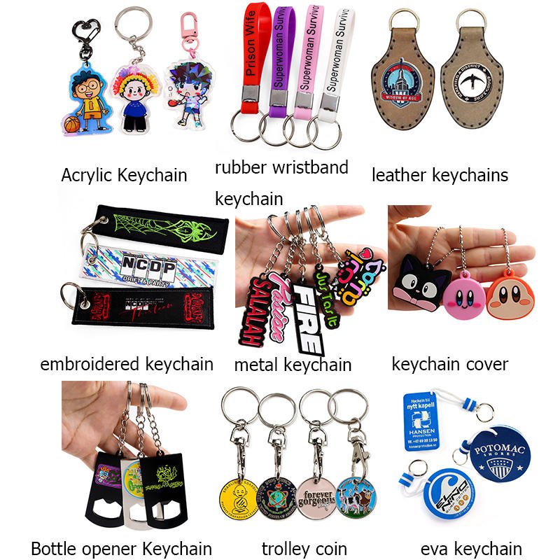 Wholesale Custom 2d/3d Soft Rubber Key Chain Silicone Keyring Plastic Pvc Key Holder Chain Personalised logo Fashion Keychains