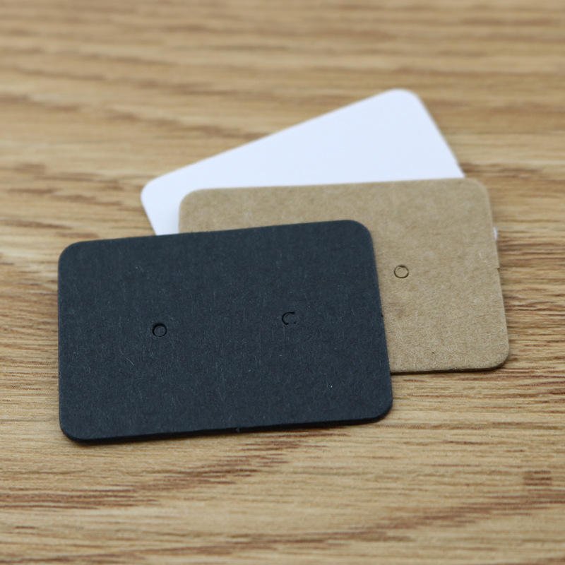 Lot 100 Custom Kraft Paper Display Cards Jewelry Shape Earrings Rings Necklaces Pulp Material PE Coating Clothing Chemical