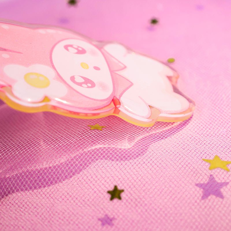 Custom Eco-Friendly Clear Acrylic Plastic Keychain Logo Charm Pin Stand Art Collectible Anime Antique Imitation Vacuum
