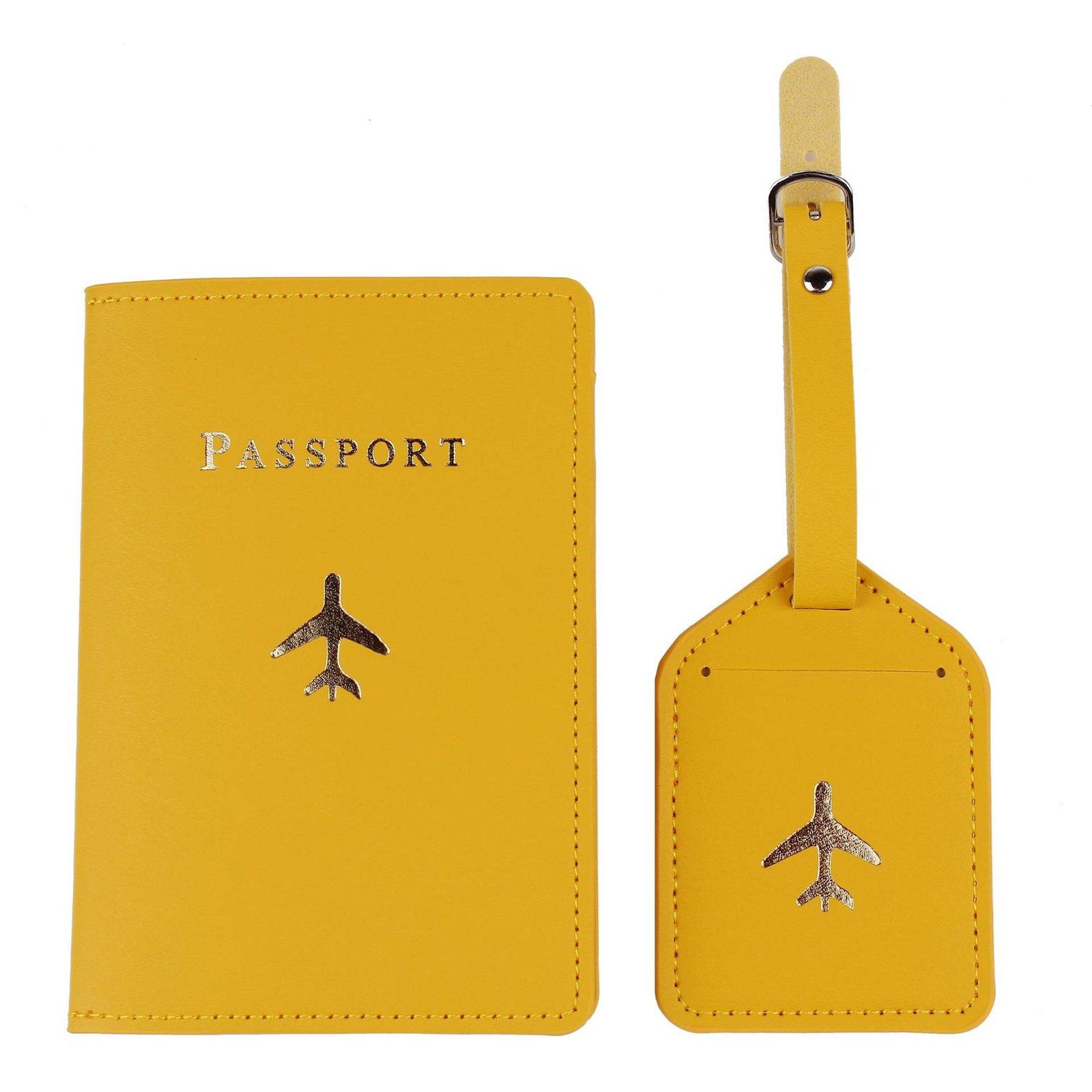 BSBH Customize Travel Luggage Tag Passport Holder Set for Travel Wallet Bag Suitcase ID Name Tag Holiday Gift