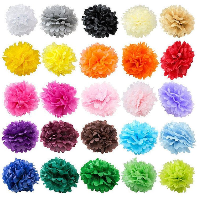 10PCS Tissue Paper Flower DIY Crafts Hanging Paper Flower Paper Poms Wedding Birthday Party Decoration