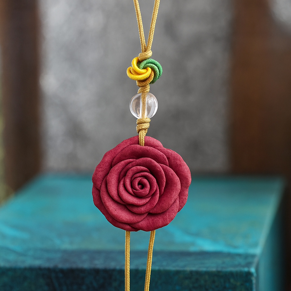 Red Rose Other Crafts Product Handmade Natural Plant Aromatherapy Wooden Scented Hanging Decor