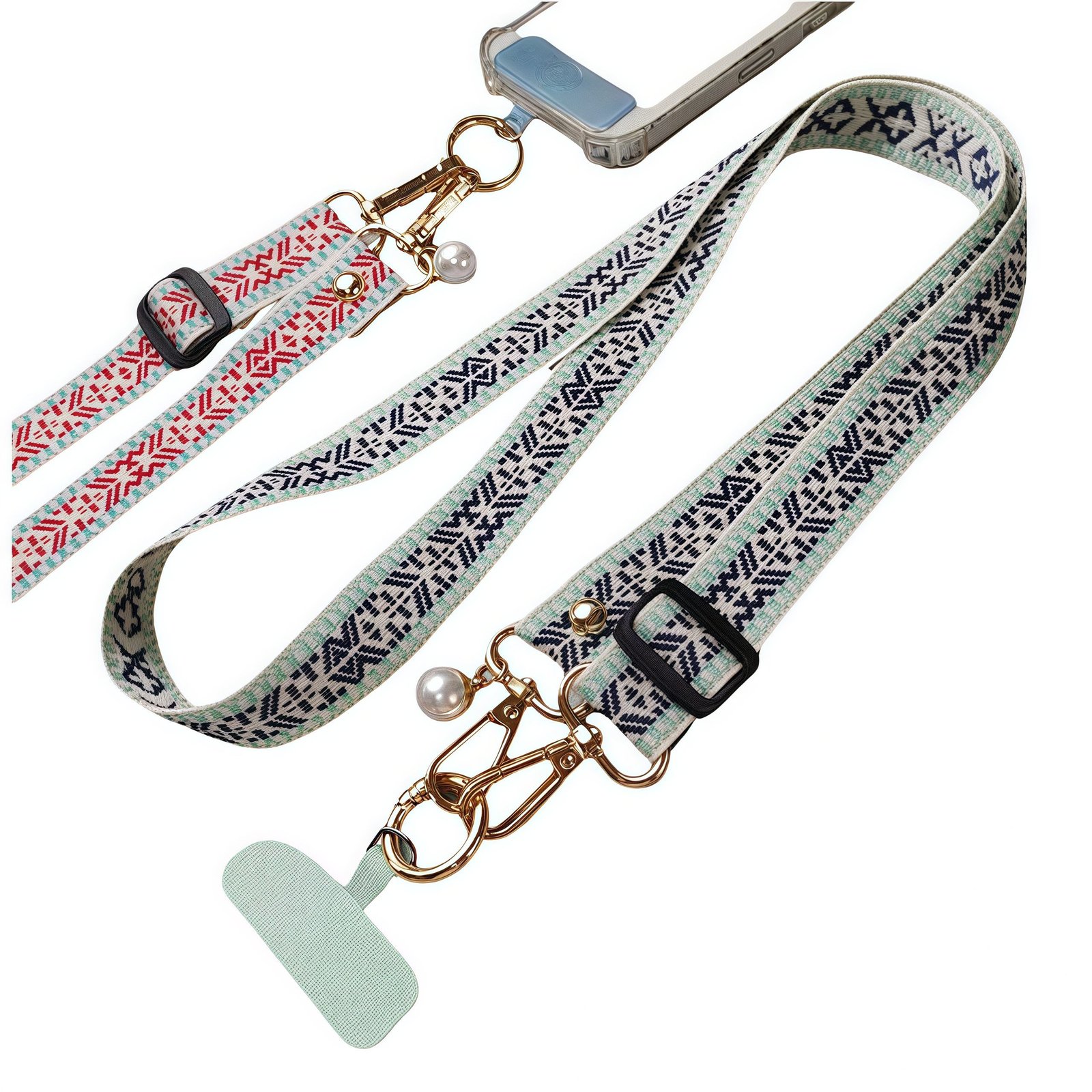 Adjustable 20mm Polyester Crossbody Phone Lanyard Detachable Hook Universal Neck Shoulder Strap Customized for Mobile Phones