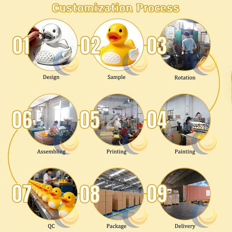 Promotional Toys Custom Printed Rubber Duck Baby Bath Toys for Kids Unique Bathtub Toy with Fun Pattern Designs