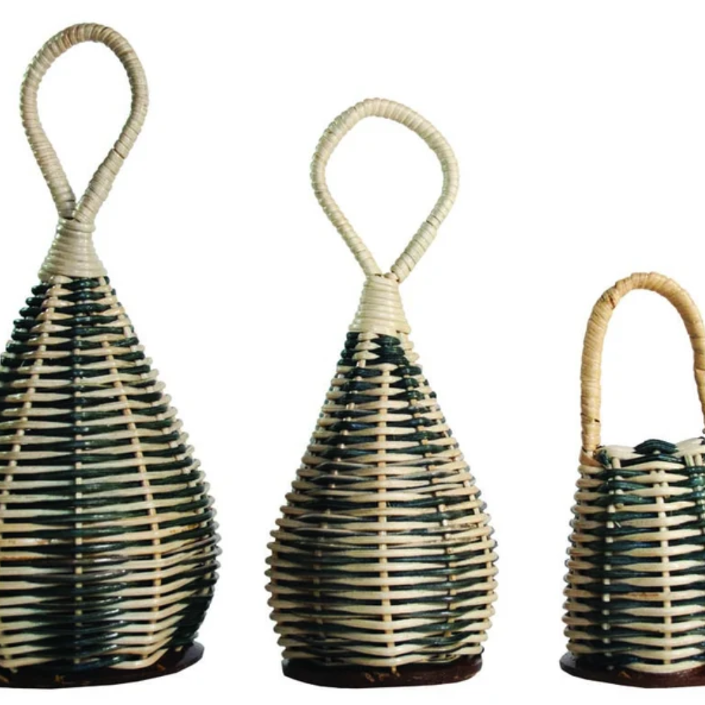 New Caxixi Rattan Decoration with Folk Art and Antique Imitation Styles for Art Collectibles