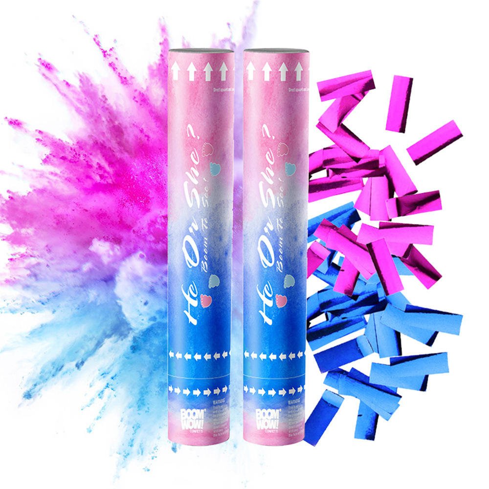 Party Supplies Boy or Girl Blue Pink Confetti Cannon Gender Reveal Confetti Party Popper