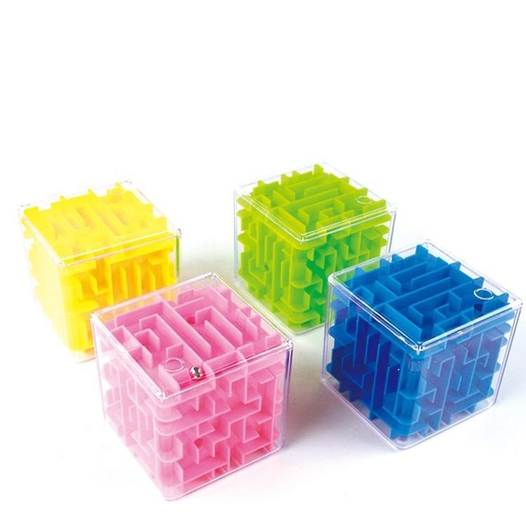 Wholesales Promotional Transparent Toys Plastic 3D Cube Maze Crystal Puzzle for Kid Magic Puzzle with Logo