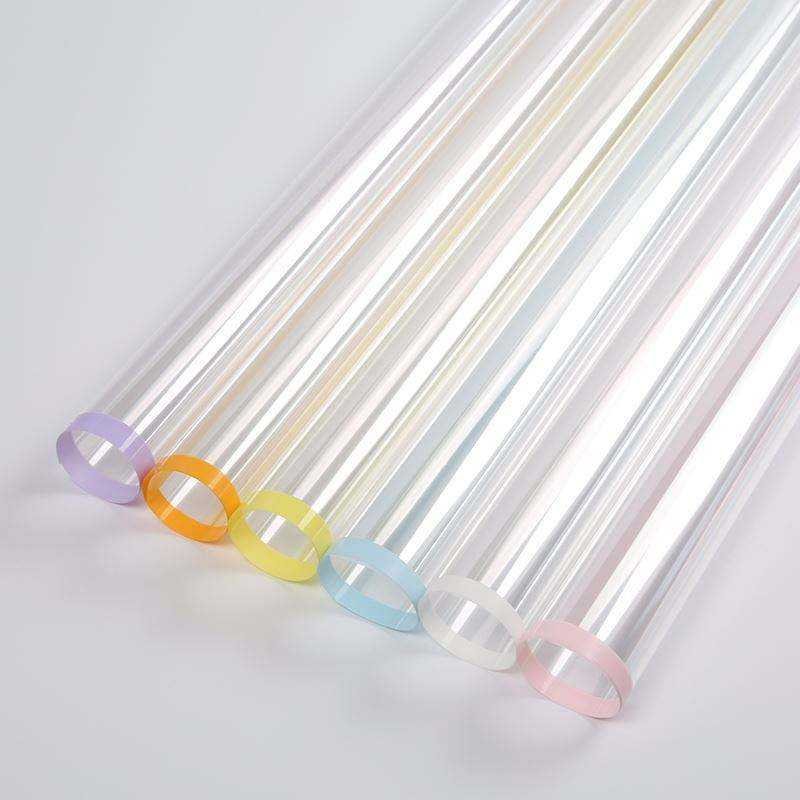 Border Opp Glass Paper Transparent Waterproof Gift for Packaging Floral Custom Bouquet Wrapping Paper Flowers Wrapping Paper