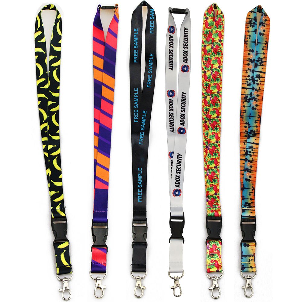 Print Keychain Neck Personalized Lanyards Custom Breakaway Sublimation Nylon Polyester Lanyards With Logo Custom Gift Lanyard