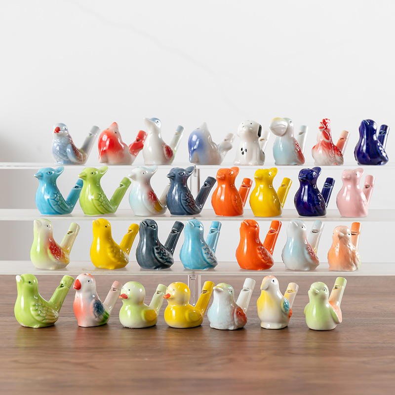 Scenic-area Waterfowl Whistles Street-vendor Wholesale White Porcelain Sound Effects Children's Gifts Peacock Promotional Toys