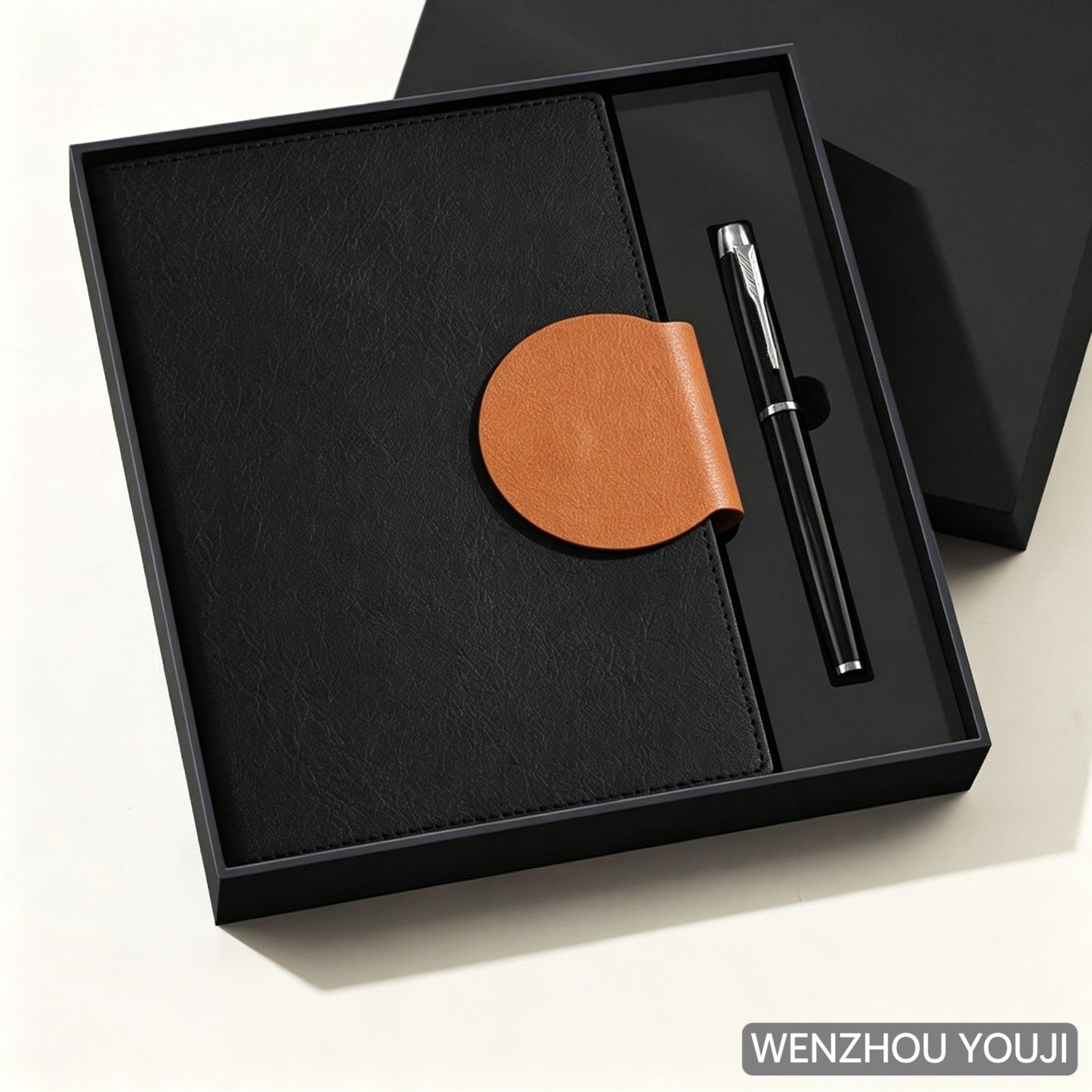 Luxury A5 Notebook and Pen Gift Set Custom Logo for Corporate Holiday Events Employee Appreciation and Client Gifts