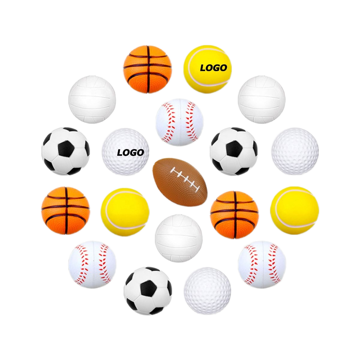 AI-MICH Promotional Wholesale PU Foam Personalized Stress Ball Novel Gift Item Stress Relievers Toy With Custom Logo